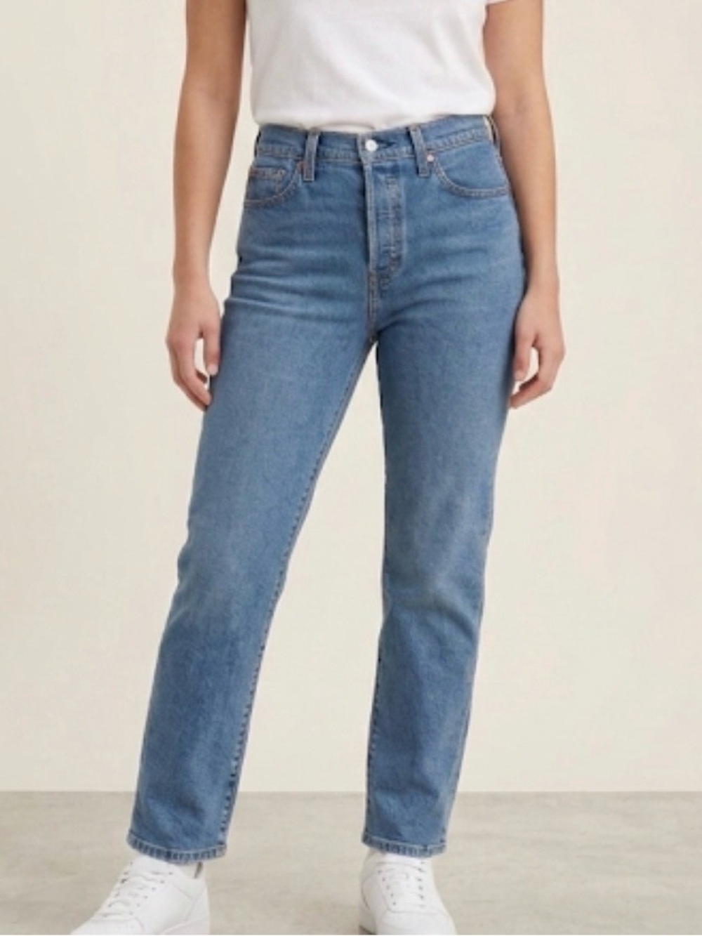 Levi’s Women’s Wedgie Straight High Rise Jeans W28 L27 Blue Modern Utility